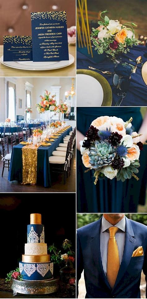 navy blue motif for wedding.